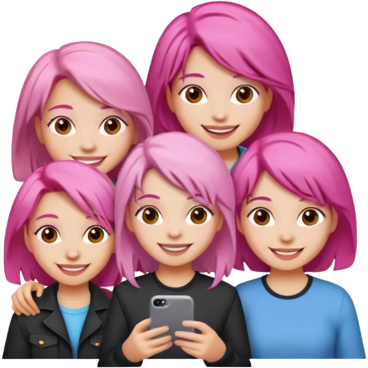 بنات ورديات emoji