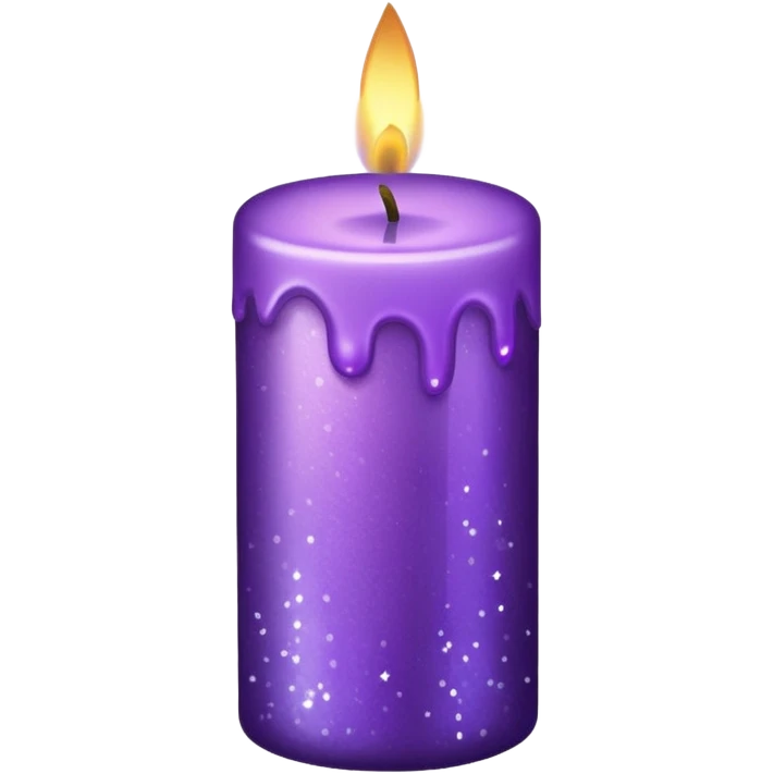 glitter purple candle emoji