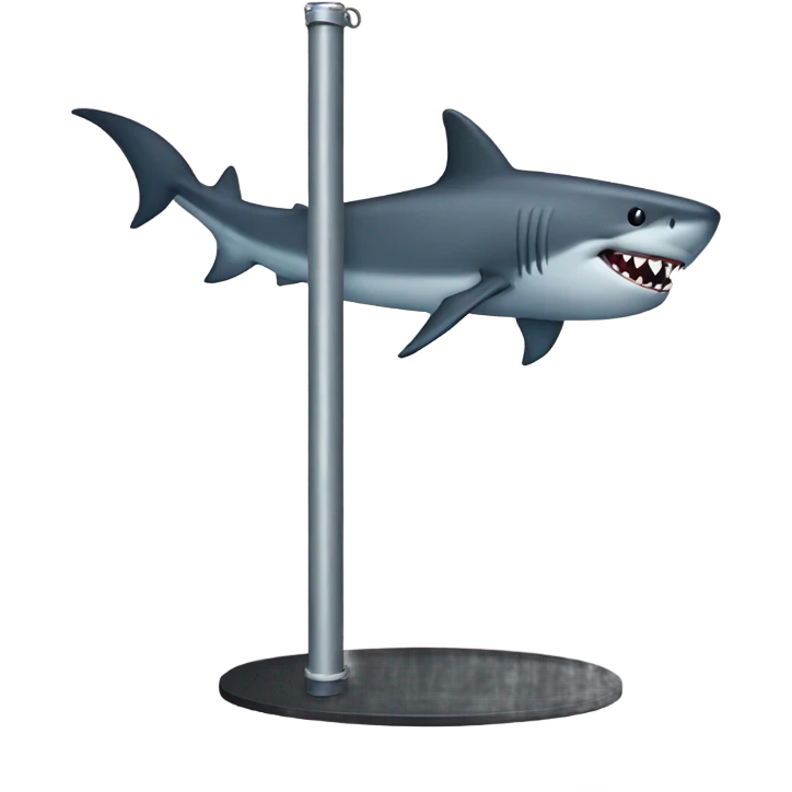 Pole dancing shark emoji