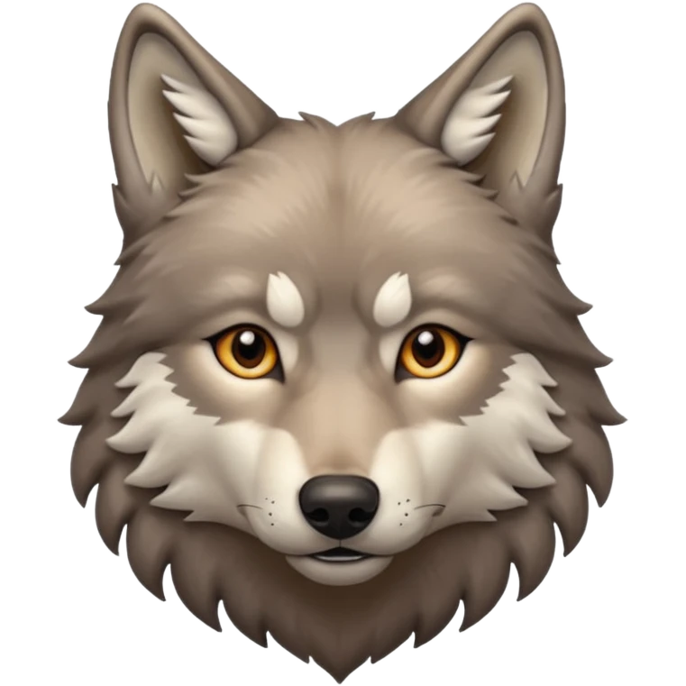 crea un avatar come personaggio lupo solo viso emoji