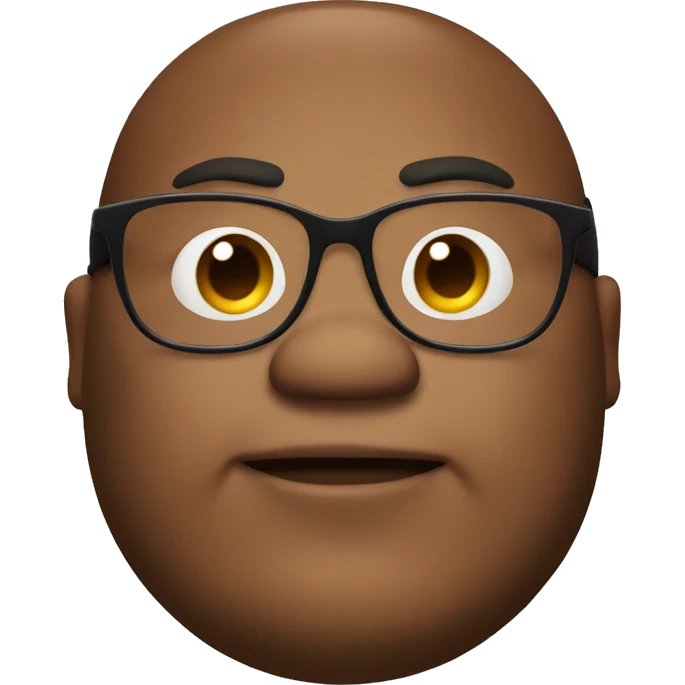 Fat guy with glasses  emoji
