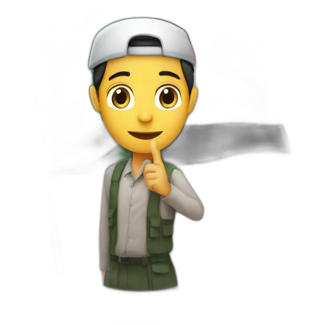 une homme avec le drapeau de la palestine dans les mains emoji