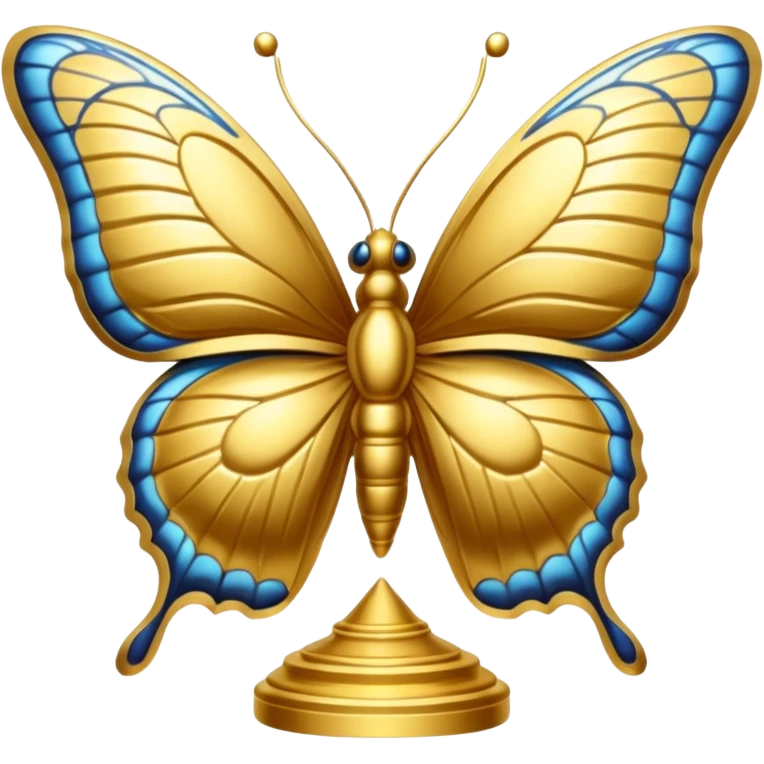 golden statue of a butterfly emoji