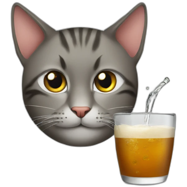 cat drinking mate emoji