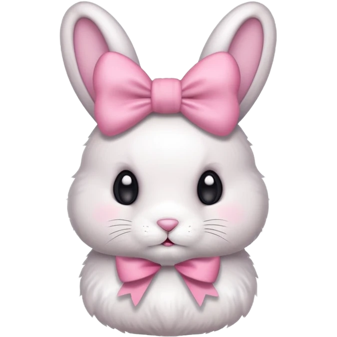 bunny with pink bow emoji