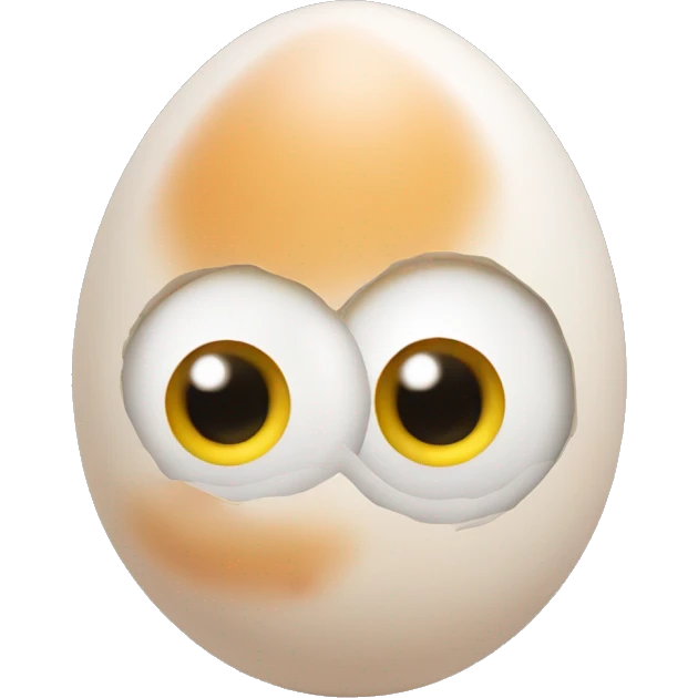 Egg with eyes emoji