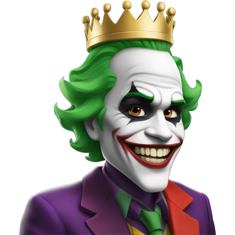 The joker with a king crown emoji