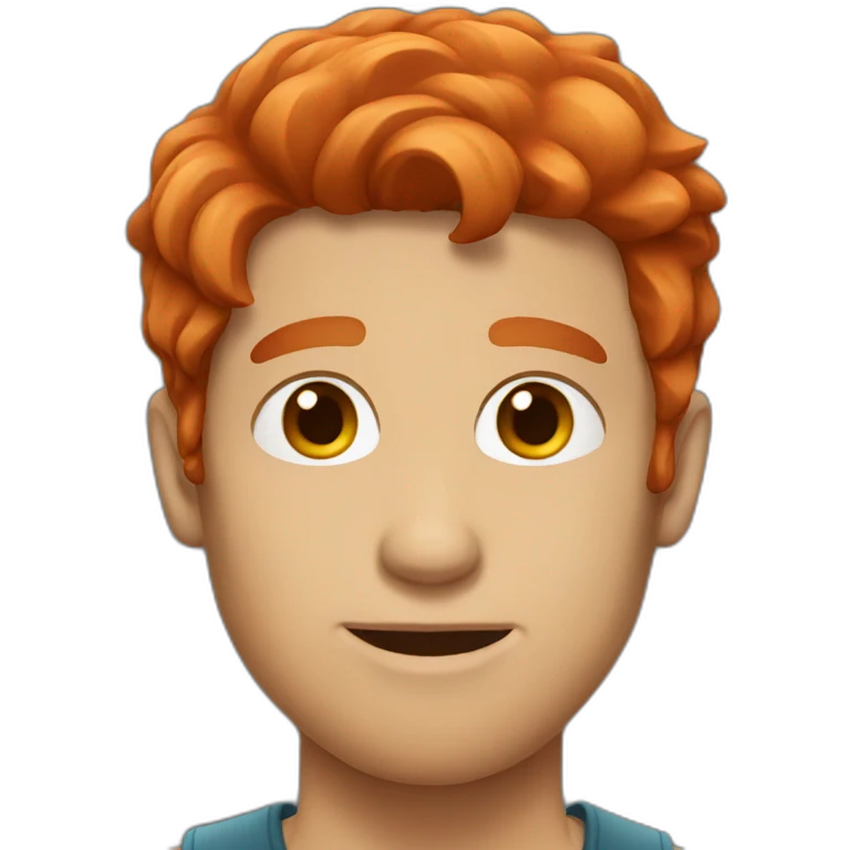 Guy with red hair emoji