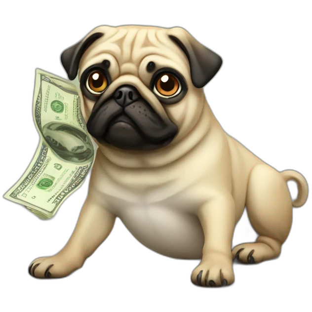 money pug emoji