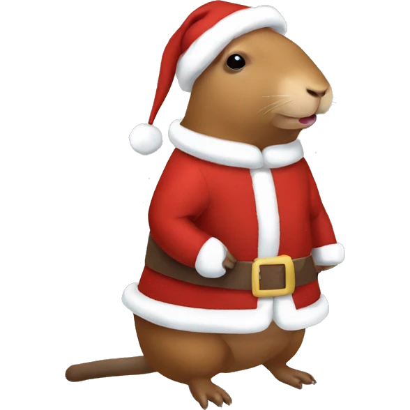 Capibara vestido de santa claus emoji