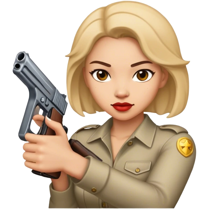 Lady with gun emoji
