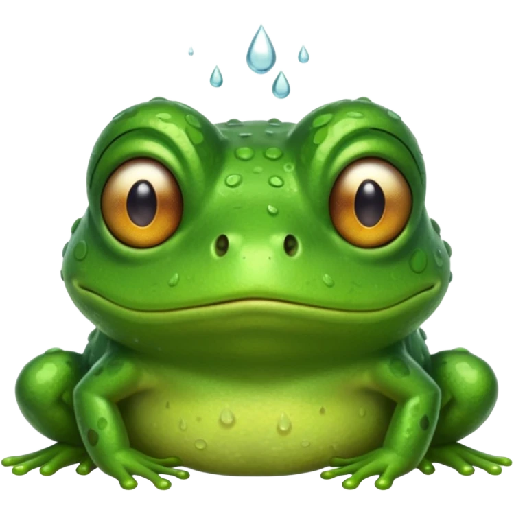 Confused frog emoji