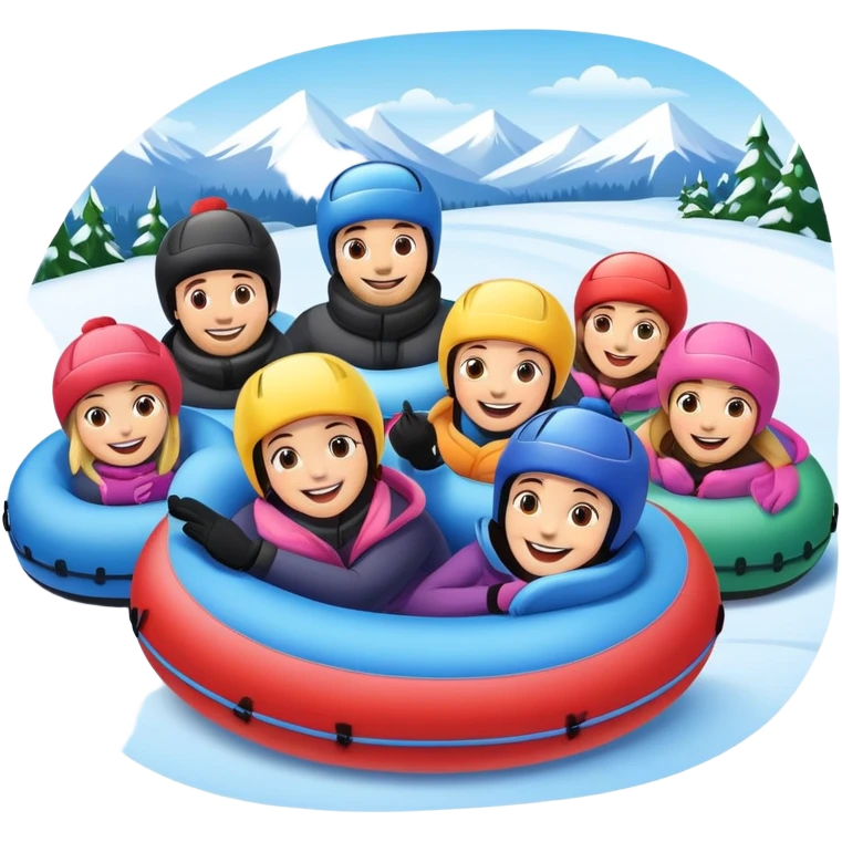 Snow tubing emoji