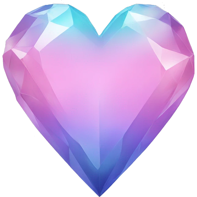 Pastel gradient heart crystal  emoji