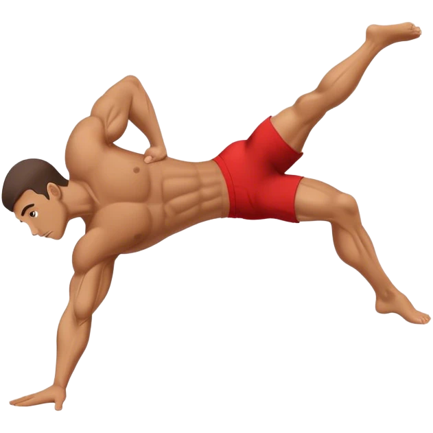 guy doing tricep kickback exercise emoji