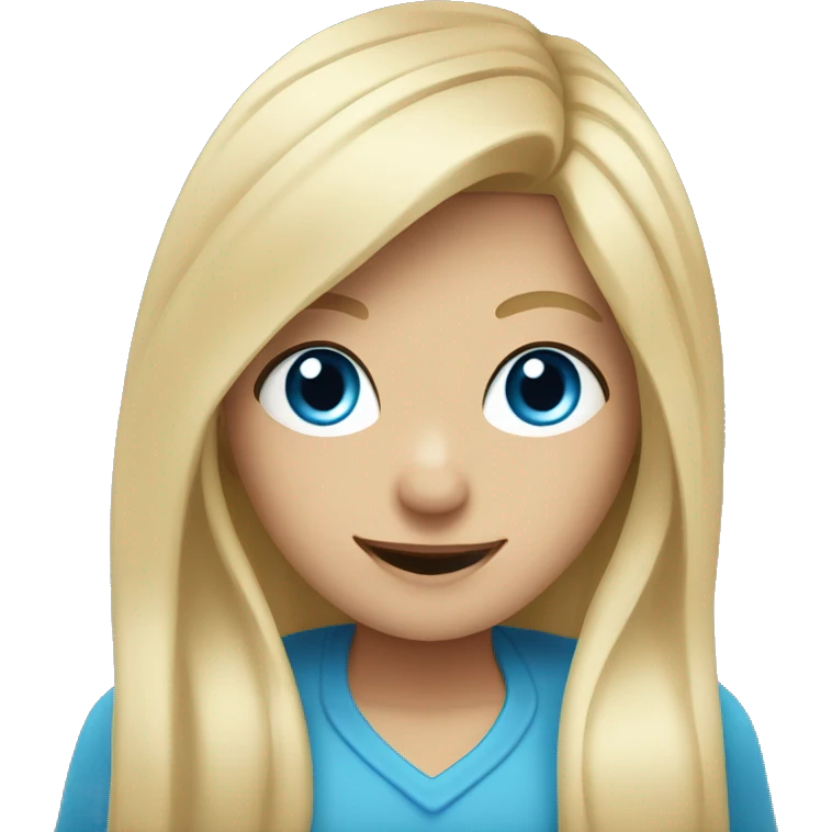 blue eyed girl with long blonde hair and long eyelashes, giving thumbs up emoji