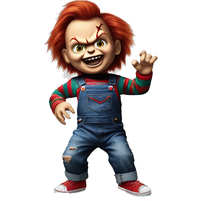 Chucky el muñeco diabólico  bailando gracioso emoji