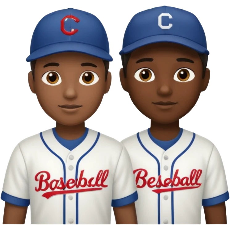 emoji estilo iOS de pelotero y coach de baseball hablando emoji