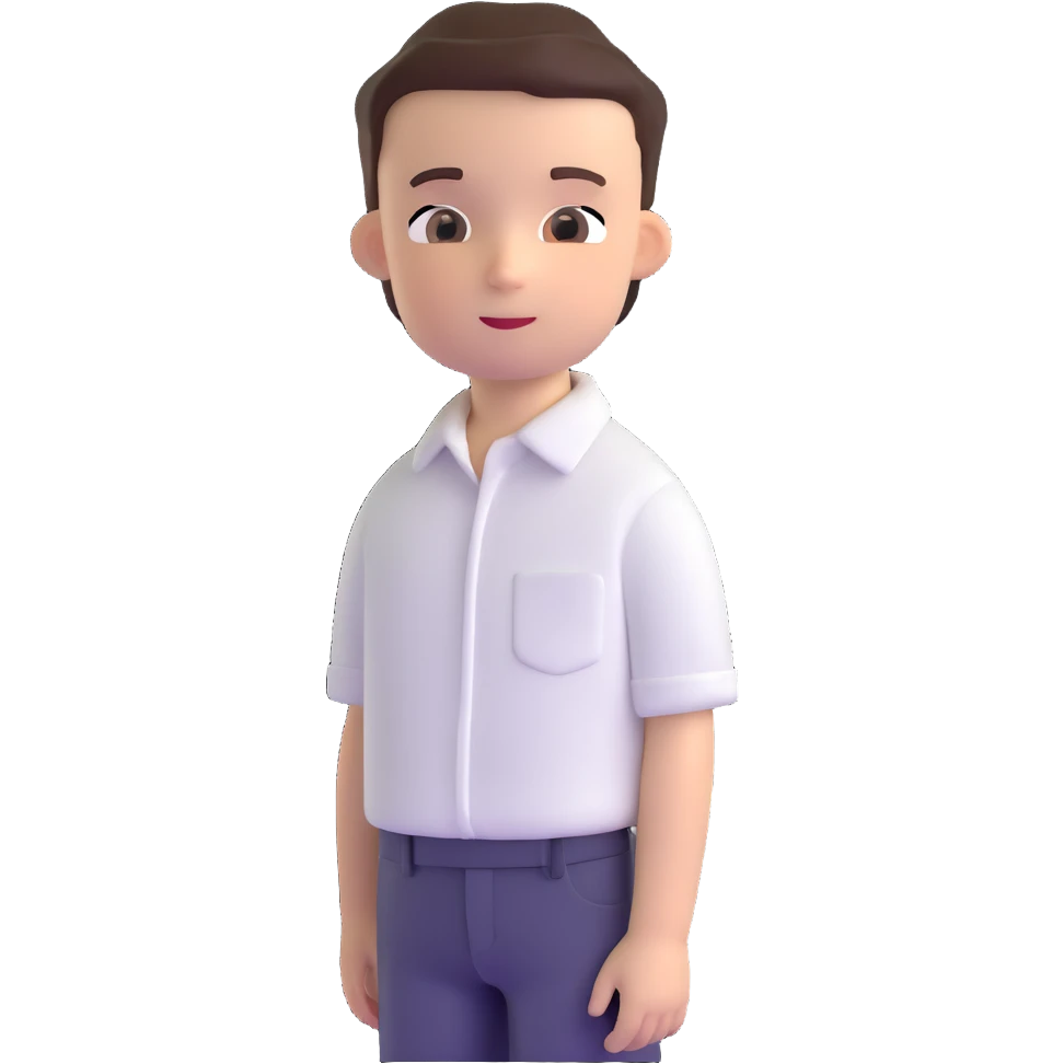 white shirt with three white buttons for a boy emoji