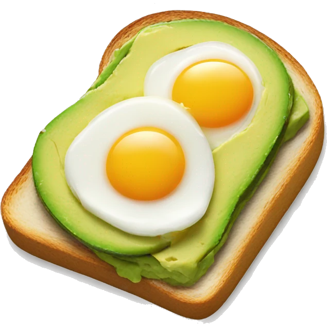 avocado toast with egg emoji