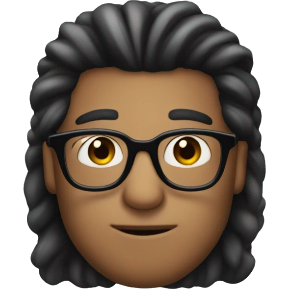 I'm wearing glasses, a man with a dark horn. My hair is doing side parts emoji
