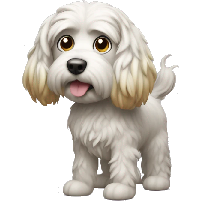 Toy wired hair dog emoji