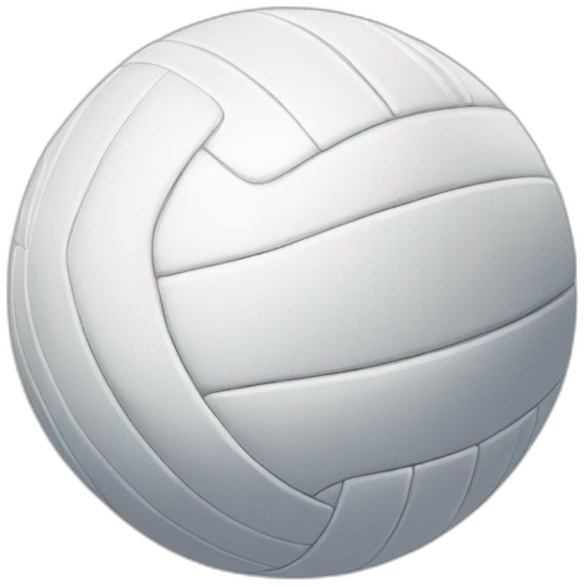 hyper realistic white volley ball emoji