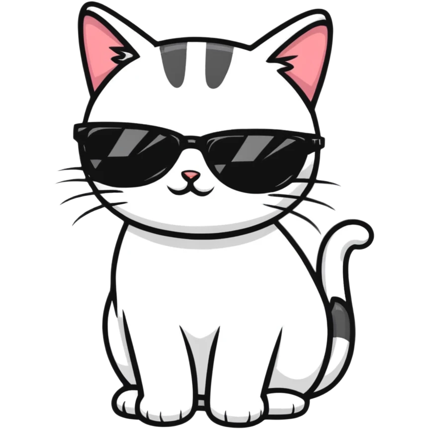 Cat with sunglasses emoji