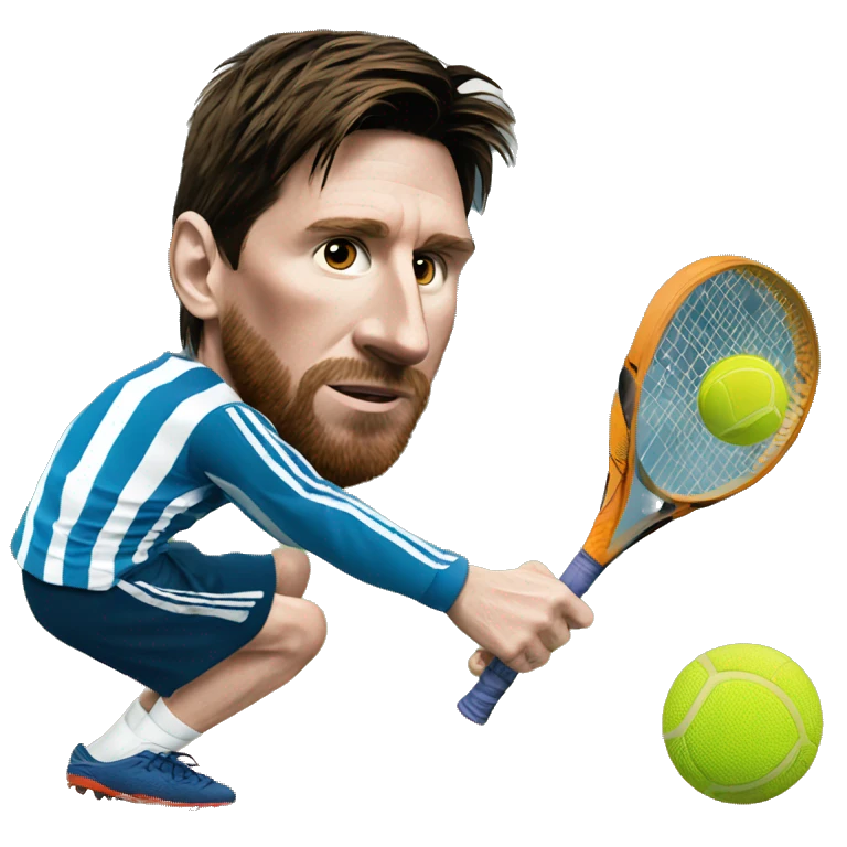 Messi jugando tenis emoji