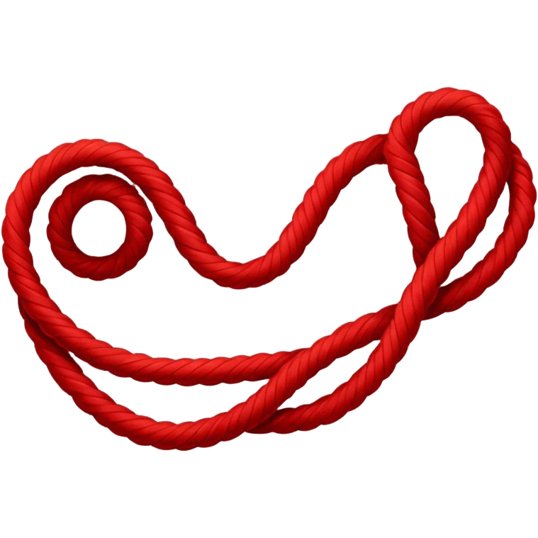 red thin long twisted lace emoji