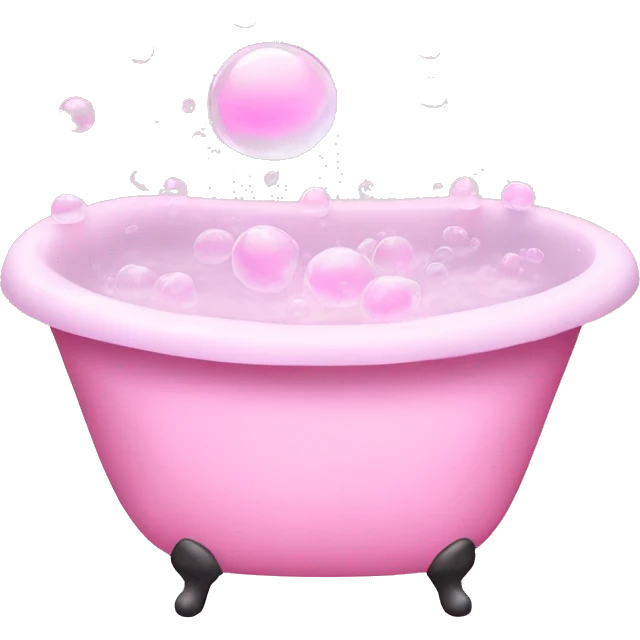 bubble bath in light pink emoji