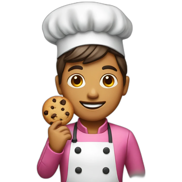 Patissier avec cookie emoji