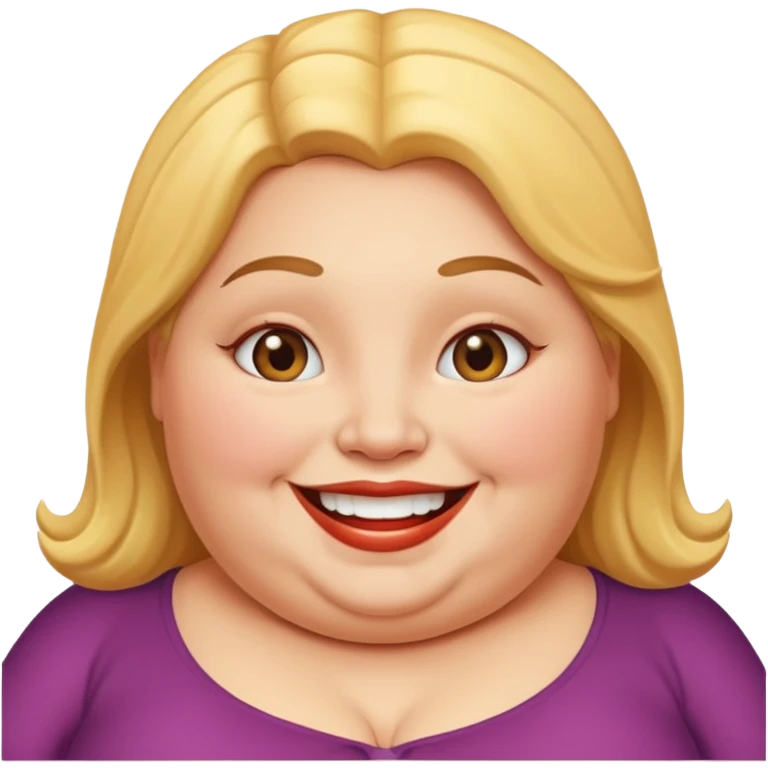 Portrait of a fat lady emoji
