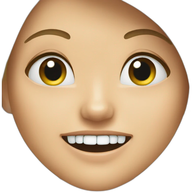 A lady with diastema teeth emoji