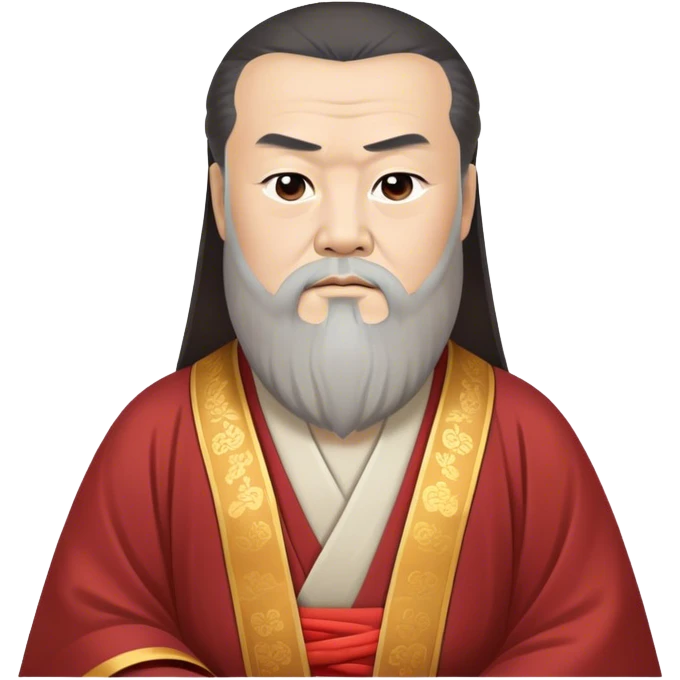 Cinematic Realistic Confucius Portrait Emoji, depicted as a wise ancient philosopher in traditional robes with a serene, contemplative expression, rendered with soft timeless textures and harmonious natural lighting that captures his enduring wisdom. emoji