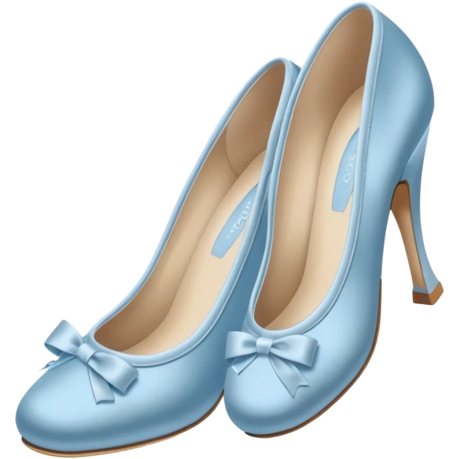 baby blue ballet heel shoe emoji