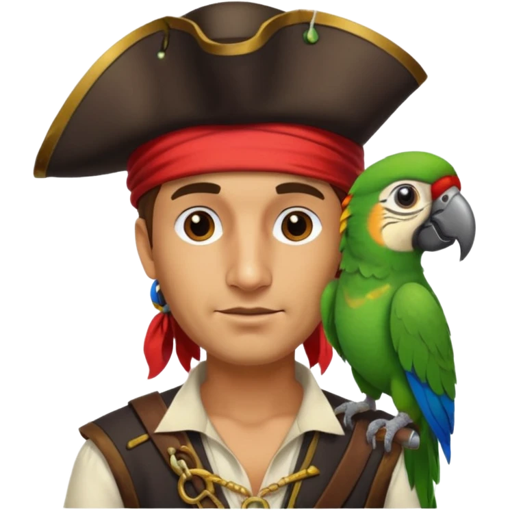 pirate and parrot emoji