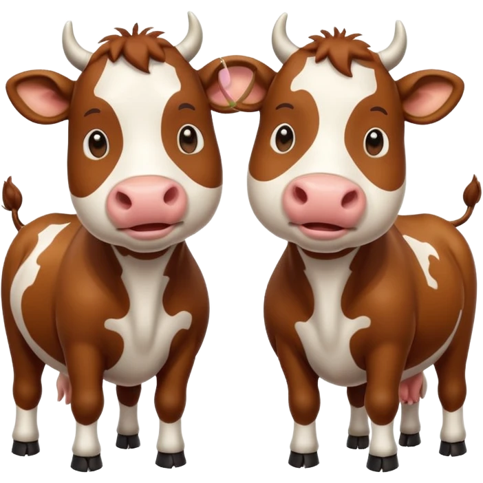 Vacas enamoradas  emoji