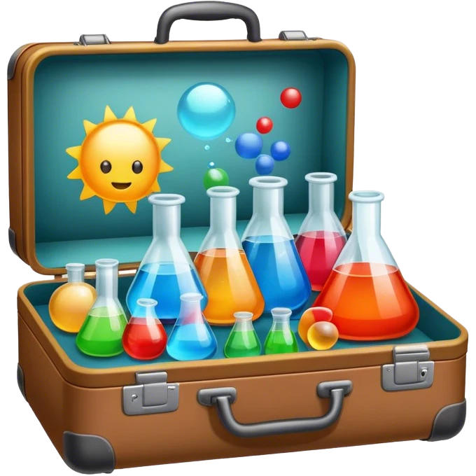 science suitcase and possibilities emoji