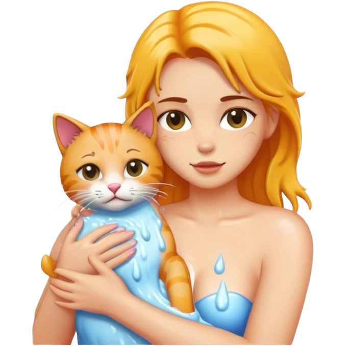 Women wet cat emoji