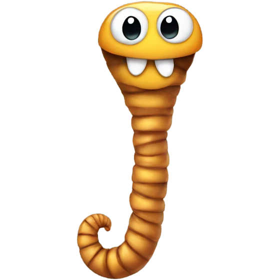 Worm with a tie emoji