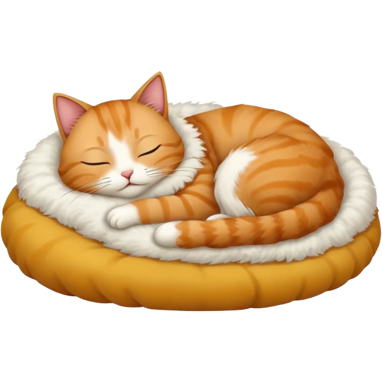 A cat sleeping on a bed emoji