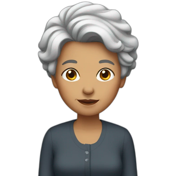 grandmother with short hair emoji