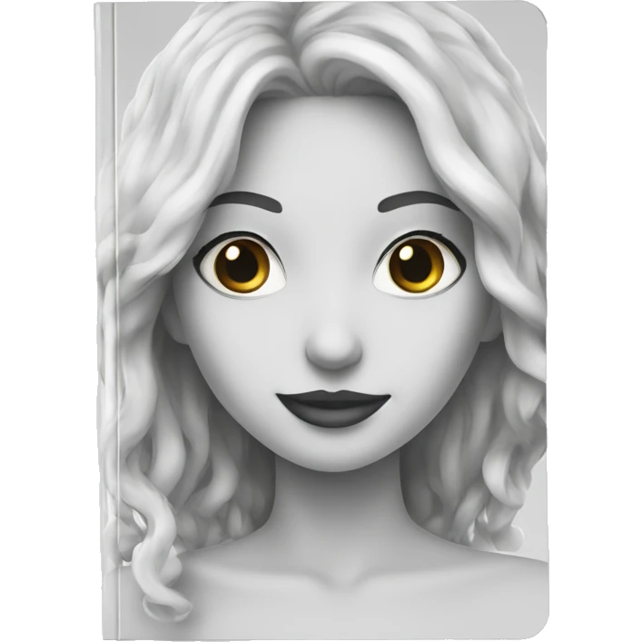 White color cover journal  emoji