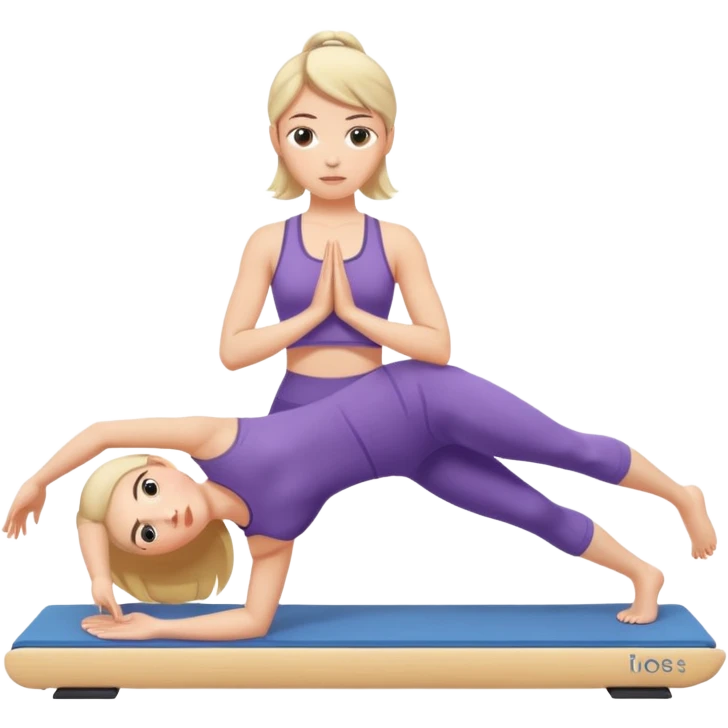 Girl doing Pilates emoji