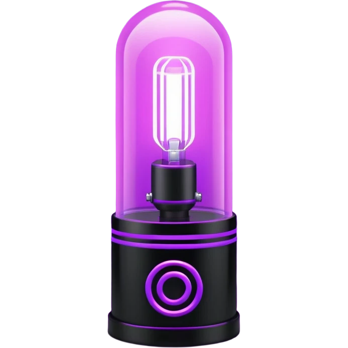 1980s black lighting lamp emoji