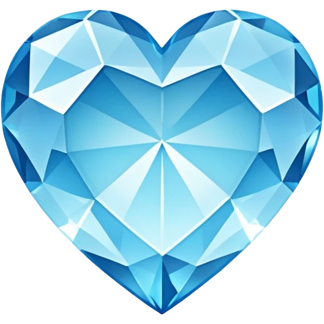 Light Blue rhinestone heart emoji