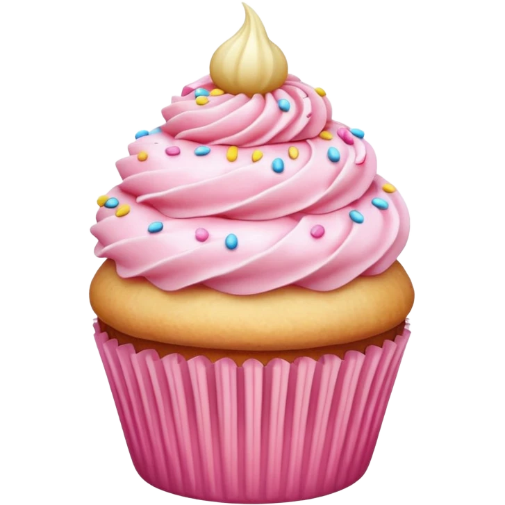 Cupcake with pink icing emoji