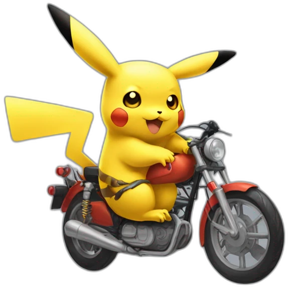 Pikachu sur dracofeu emoji