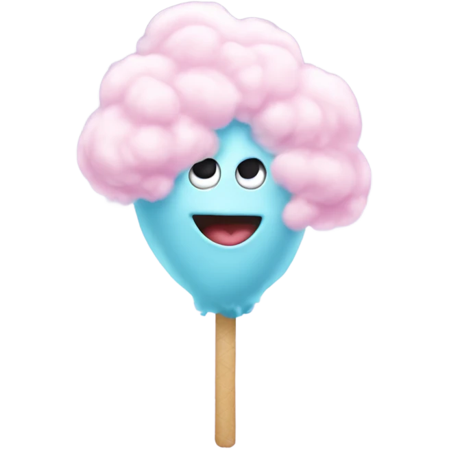 white cotton candy 
 emoji